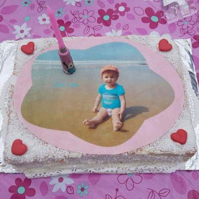 Photo sur gateau