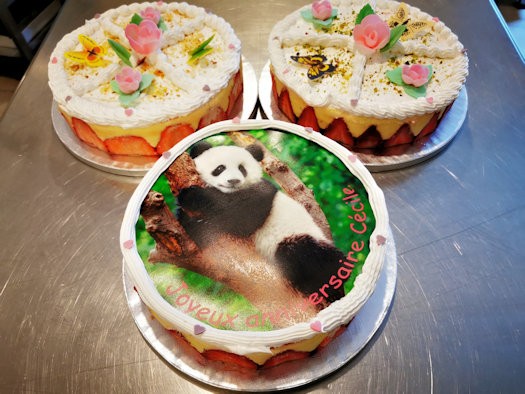 Photo sur gateau theme panda