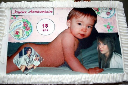 photo sur gateau Tiffany