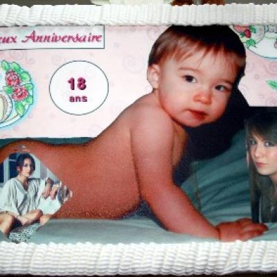 photo sur gateau Tiffany