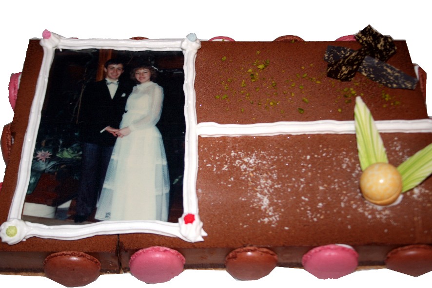 photo sur gateau mariage 2