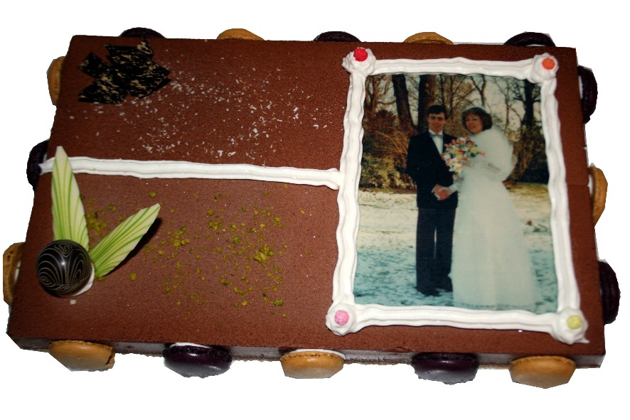 photo sur gateau mariage 